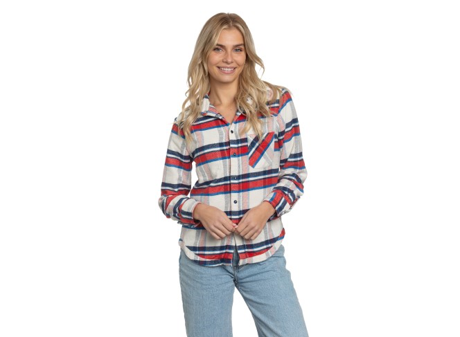 Reversible Heavy Flannel Shirt in Snow