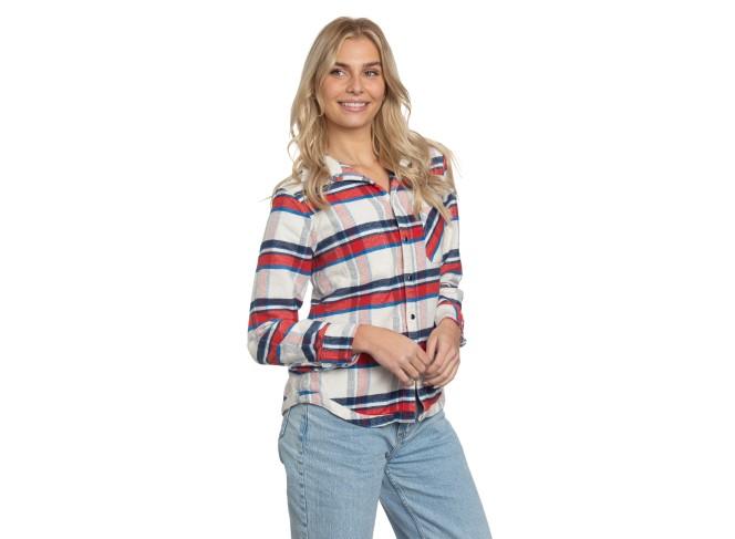 Reversible Heavy Flannel Shirt in Snow