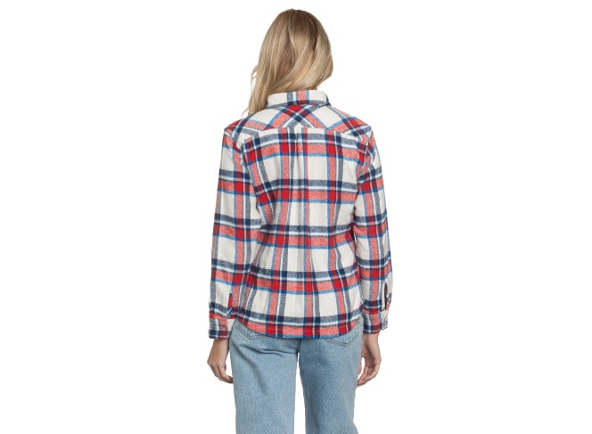 Reversible Heavy Flannel Shirt in Snow