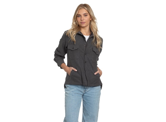 Shirt Jacket in Charcoal