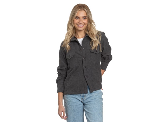 Shirt Jacket in Charcoal