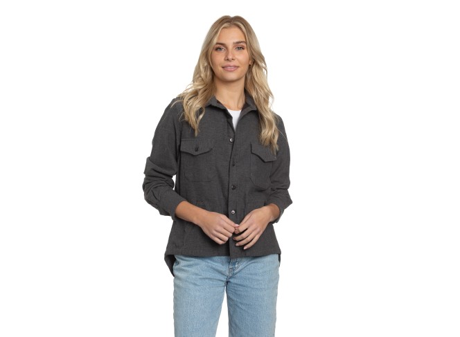 Shirt Jacket in Charcoal