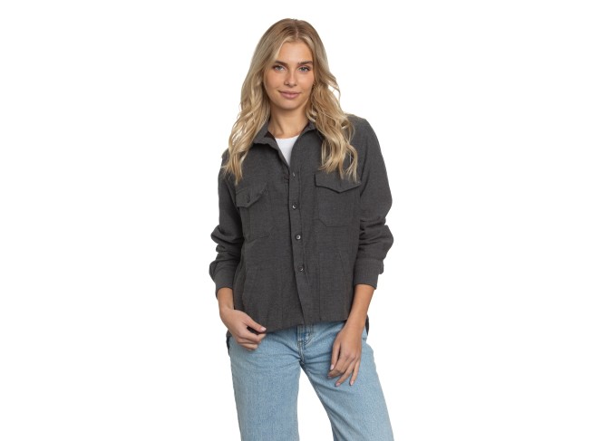 Shirt Jacket in Charcoal