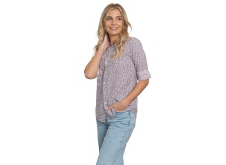 Summerland Shirt Pink Floral Poplin