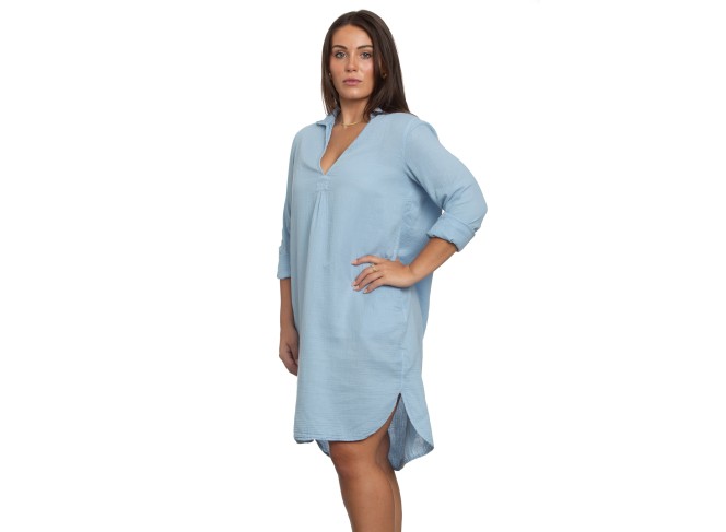 St. Tropez Dress in Topaz Gauze