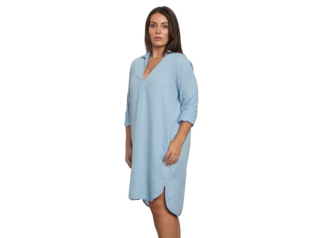 St. Tropez Dress in Topaz Gauze