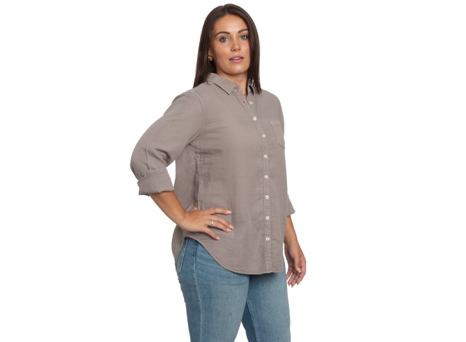 Naomi Shirt Grey Dawn Gauze