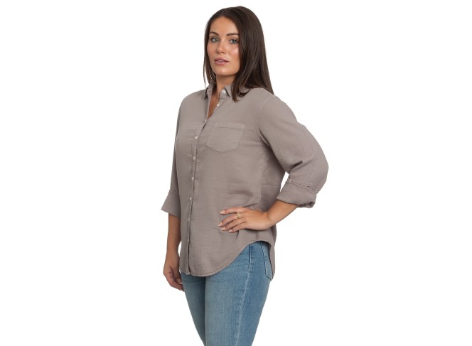 Naomi Shirt Grey Dawn Gauze