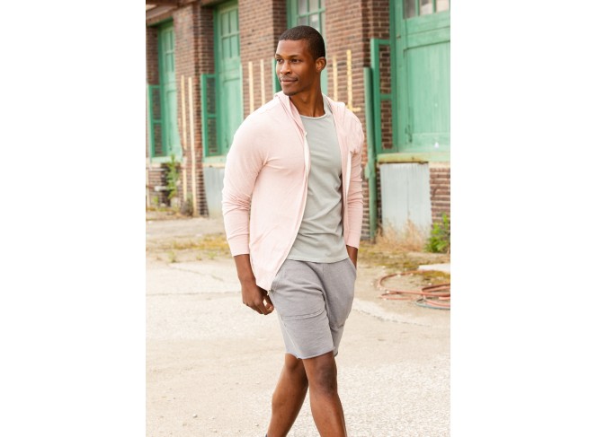 Lightweight Zip Hoodie Pink