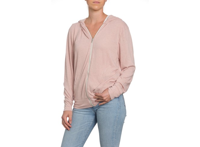 Lightweight Zip Hoodie Pink
