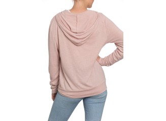 Lightweight Zip Hoodie Pink