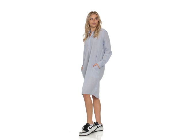 Monet Dress in Light Grey Voile