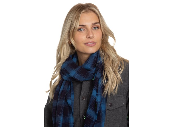 The Alex Lehr Scarf in Pacific Blue Plaid
