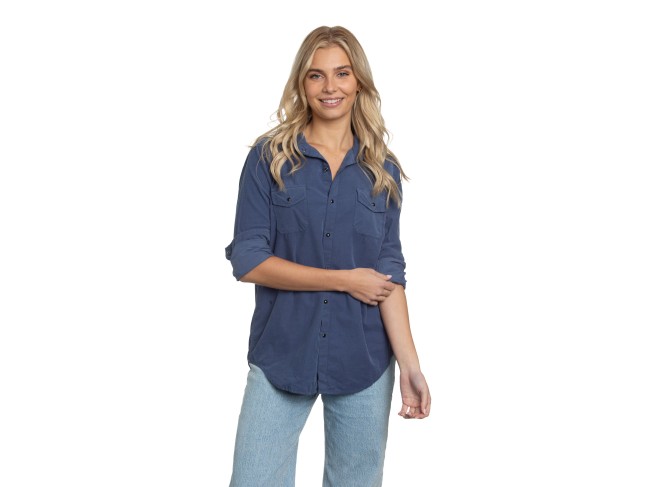 Western Shirt Blue Cord