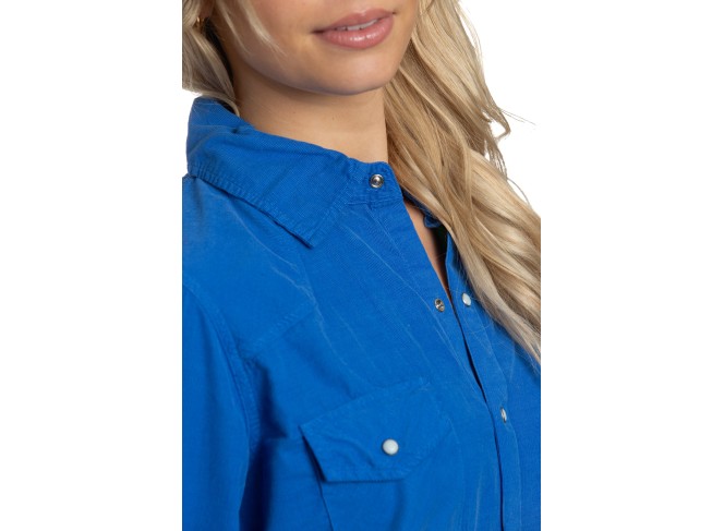 Western Shirt Peri Blue Cord