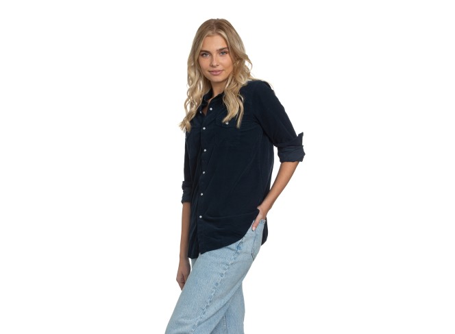 Western Shirt Navy Cord