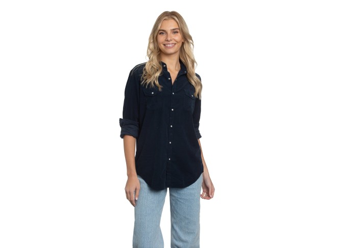 Western Shirt Navy Cord