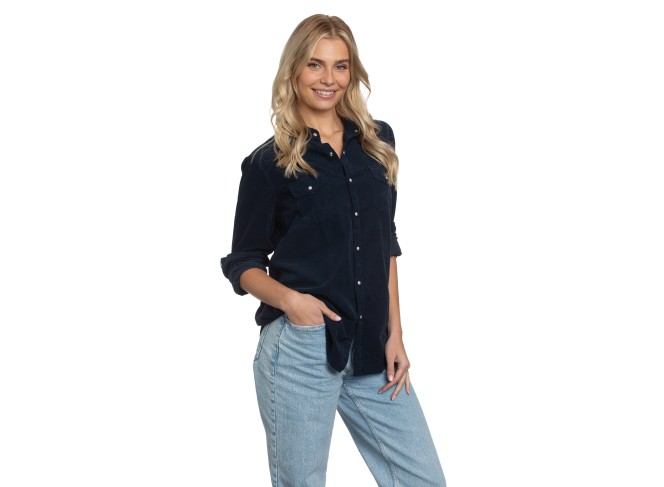Western Shirt Navy Cord